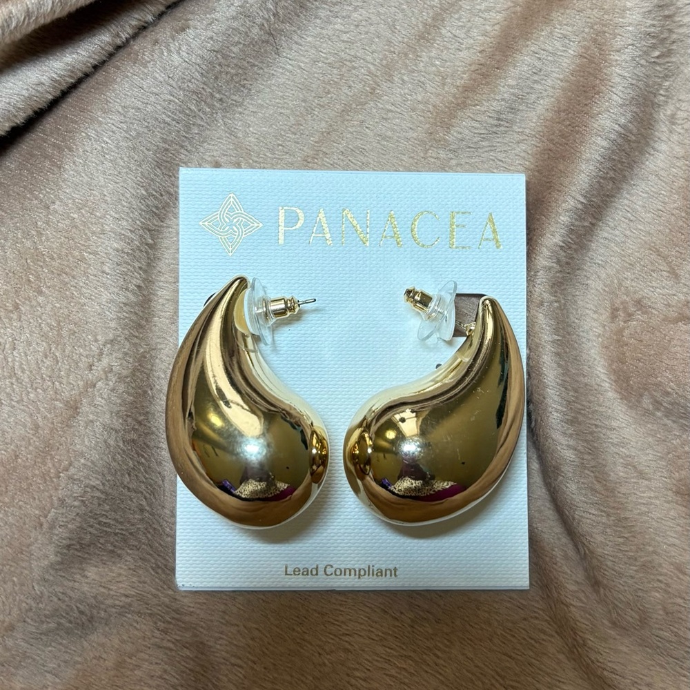 Panacea Gold Teardrop Earrings